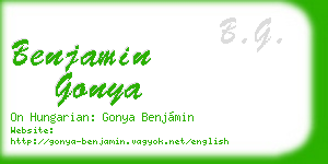 benjamin gonya business card